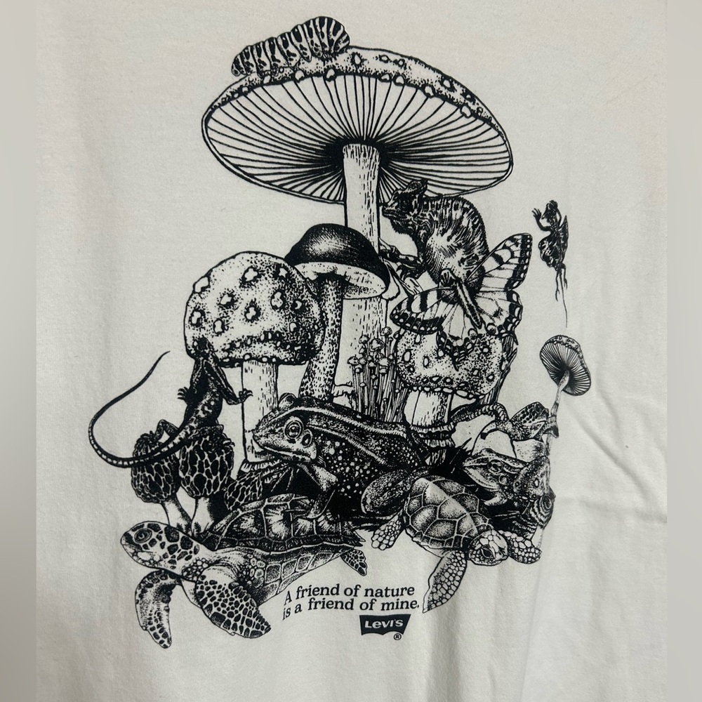 Levi’s Men’s White Graphic T-Shirt, Size XL